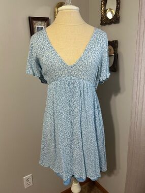 Altar'd State Light Blue Floral Dress